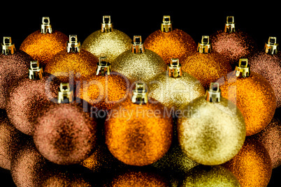 christmas decoration in orange on black