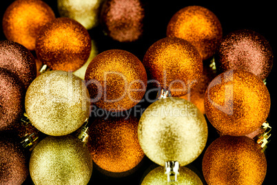 christmas decoration in orange on black