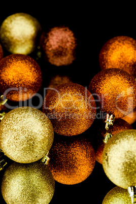 christmas decoration in orange on black