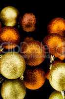 christmas decoration in orange on black