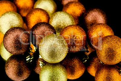 christmas decoration in orange on black