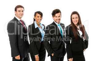 business team diversity happy isolated