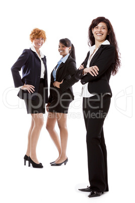 business woman team successful isolated