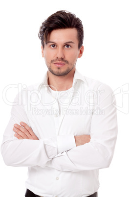 smiling man in casual business outfit isolated