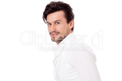 smiling man in casual business outfit isolated