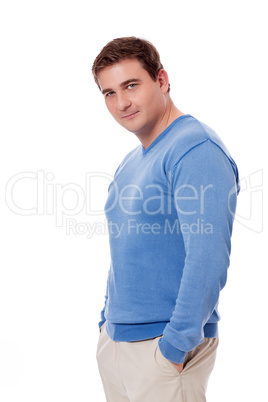 smiling man in casual business outfit isolated