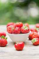fresh tasty sweet strawberries macro closeup garden outdoor