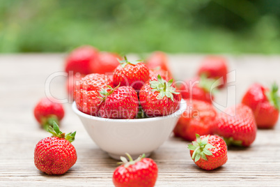 fresh tasty sweet strawberries macro closeup garden outdoor