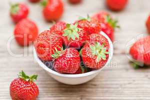 fresh tasty sweet strawberries macro closeup garden outdoor