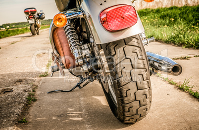 Motorcycle on the road