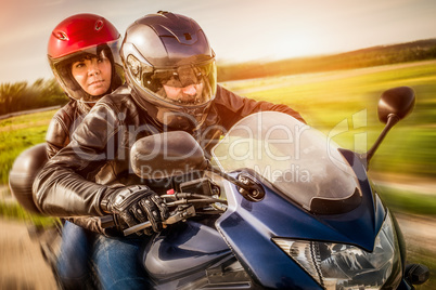 Bikers on the road