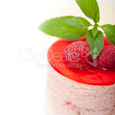 fresh raspberry cake mousse dessert