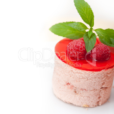 fresh raspberry cake mousse dessert