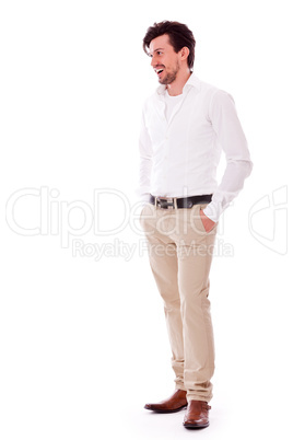 successful yound adult man casual isolated