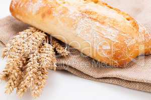 fresh baked white ciabatta bread baguette objects