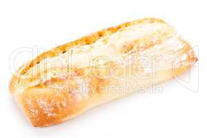 fresh italian chiabatta bread isolated on white