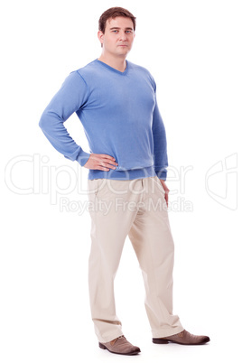 adult caucasian man in casual outfit isolated