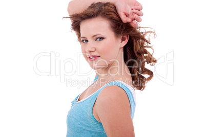 young teenager girl smiling having fun portrait