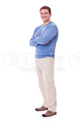 adult caucasian man in casual outfit isolated