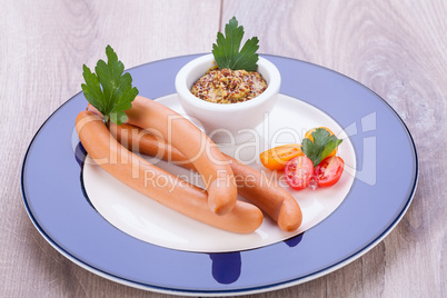 tasty traditional pork sausages frankfurter snack food