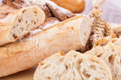 fresh tasty mixed bread slice bakery loaf