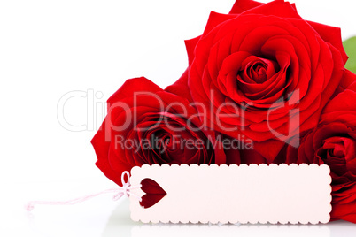 Valentines gift of beautiful red roses