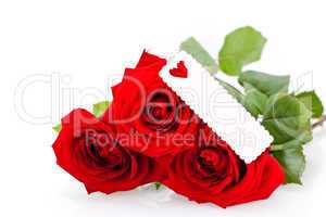 Valentines gift of beautiful red roses