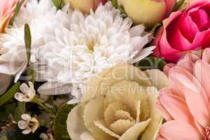 Bouquet of fresh pink and white flowers