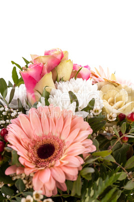 Bouquet of fresh pink and white flowers