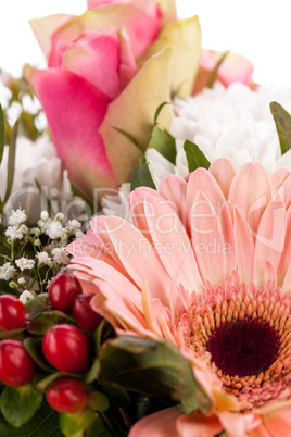 Bouquet of fresh pink and white flowers