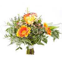 Vivid orange gerbera daisy in a bouquet