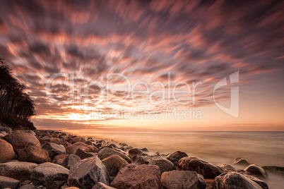 Sonnenuntergang an der Ostseeküste