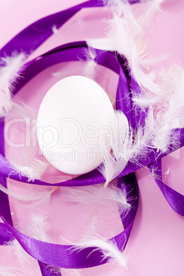 festive traditional easter egg decoration purple