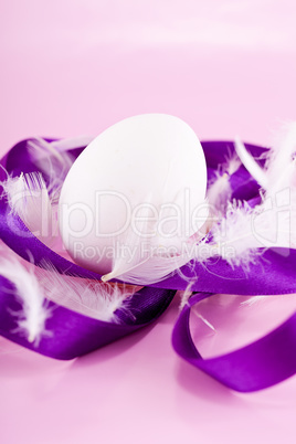 festive traditional easter egg decoration purple