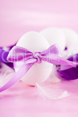 festive traditional easter egg decoration purple