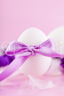 festive traditional easter egg decoration purple