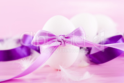 festive traditional easter egg decoration purple