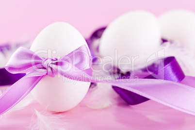 festive traditional easter egg decoration purple