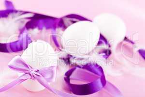 festive traditional easter egg decoration purple