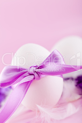 festive traditional easter egg decoration purple