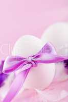 festive traditional easter egg decoration purple