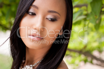 attractive young asian woman beauty portrait