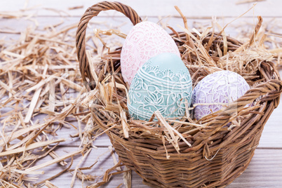 beautiful easter egg decoration colorfull eggs seasonal pastel