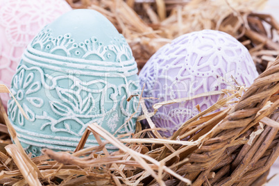 beautiful easter egg decoration colorfull eggs seasonal pastel