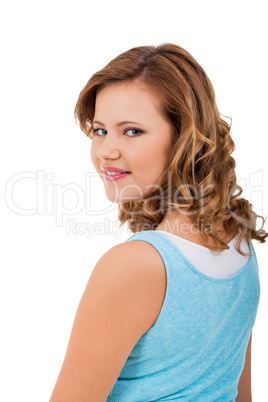 young teenager girl smiling having fun portrait