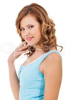 young teenager girl smiling having fun portrait