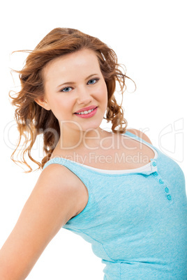 young teenager girl smiling having fun portrait