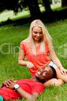 young couple in love summertime fun happiness romance