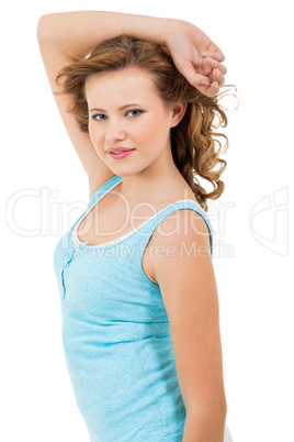 young teenager girl smiling having fun portrait