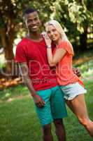 young couple in love summertime fun happiness romance